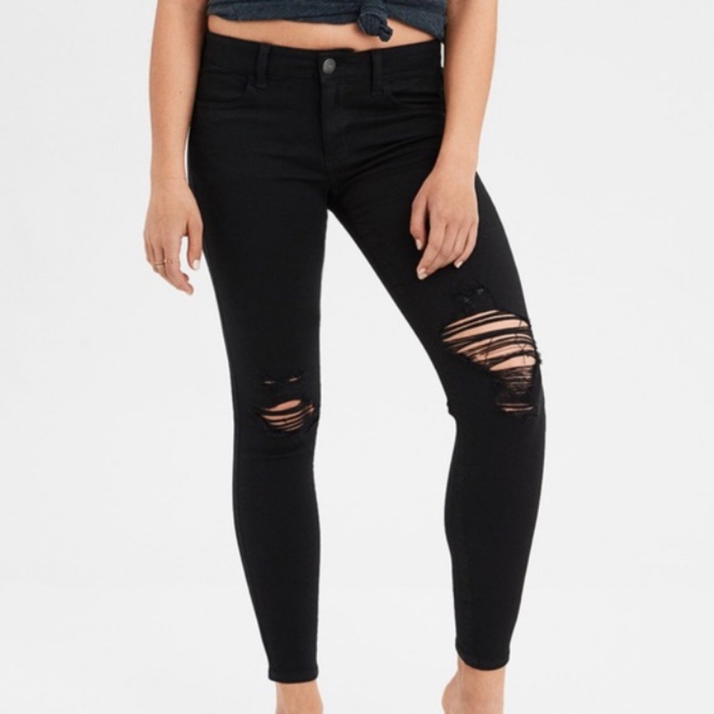 American Eagle Outfitters Black Super Stretch Jean